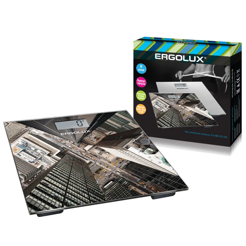 Весы напольные Ergolux ELX-SB02-C08, город нет STLM-2027358 - Вид №1