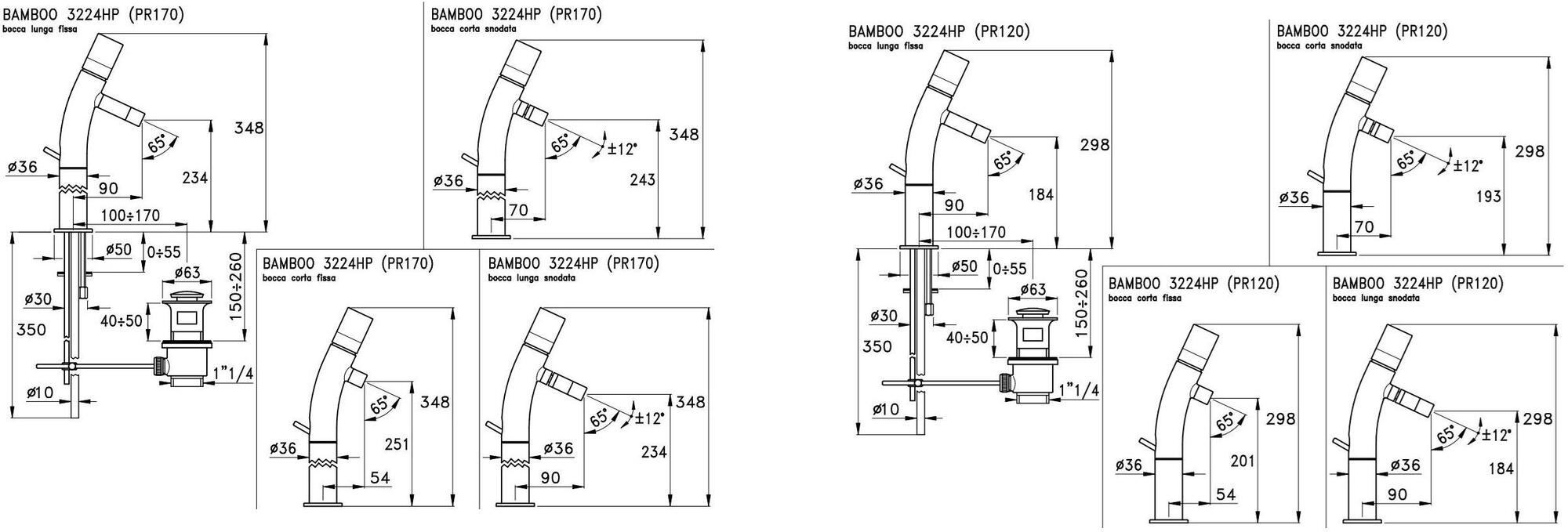 RUBINETTERIE STELLA Смеситель для раковины / Смеситель для биде Bamboo sun-id-1370986 - Вид №2