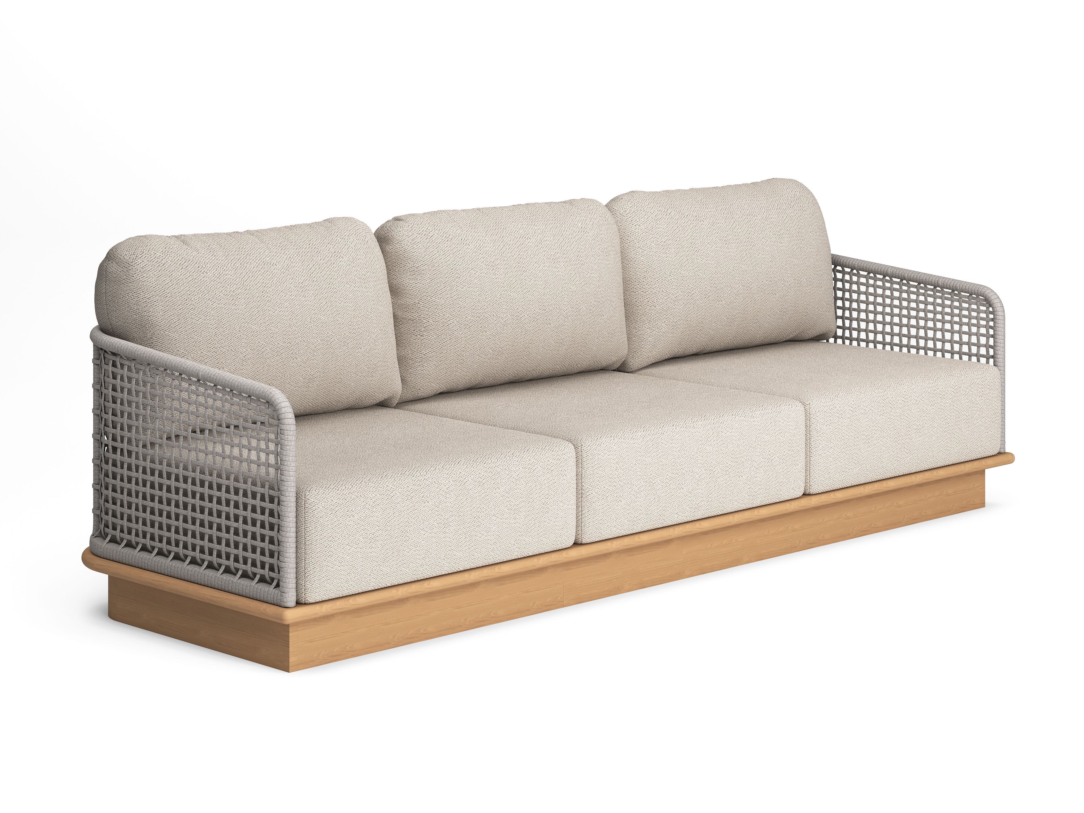 3-местный тканевый линейный садовый диван Jati Kebon Акры ARCH-00043636 - Вид №1