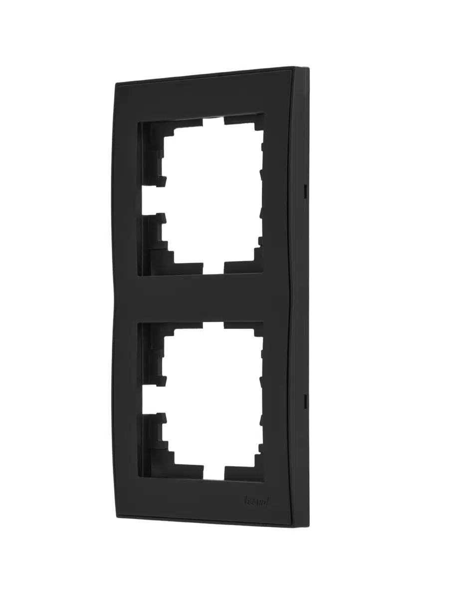 RAIN Рамка двойная вертикальная черная черный LEZARD 703-4242-152 - Вид №1