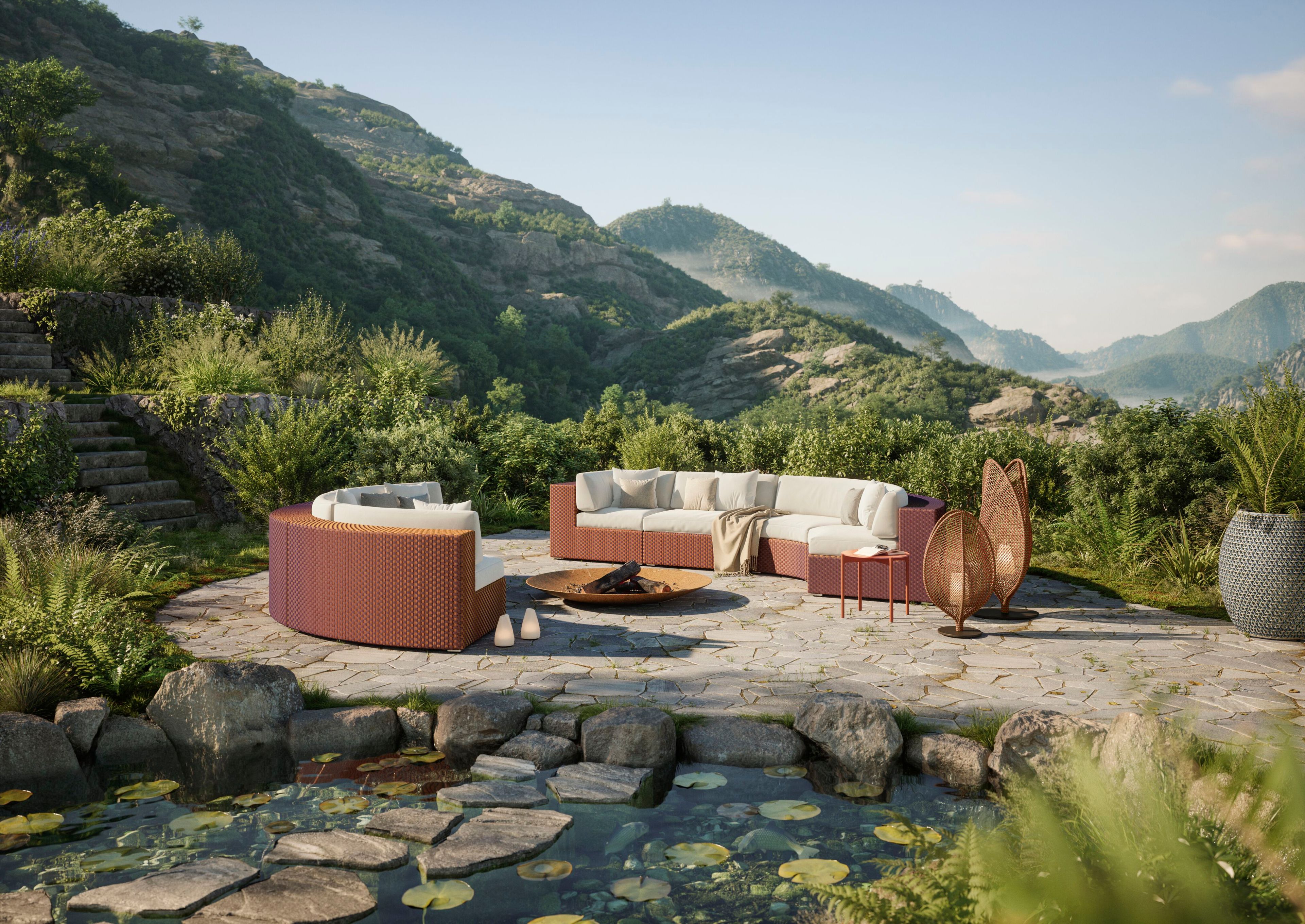 Круглый алюминиевый журнальный столик с порошковым покрытием HPL Top DEDON IZON ARCH-00152193 - Вид №10