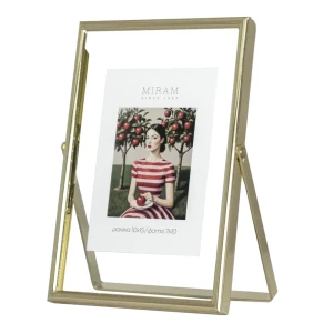 Рамка без паспарту Мирам 10x15 см цвет золотой