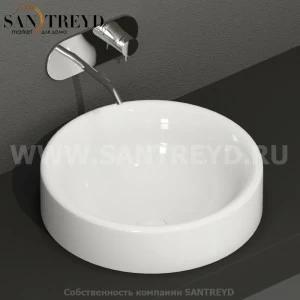 355701 Накладная раковина на столешницу  круглая Kerasan Nolita