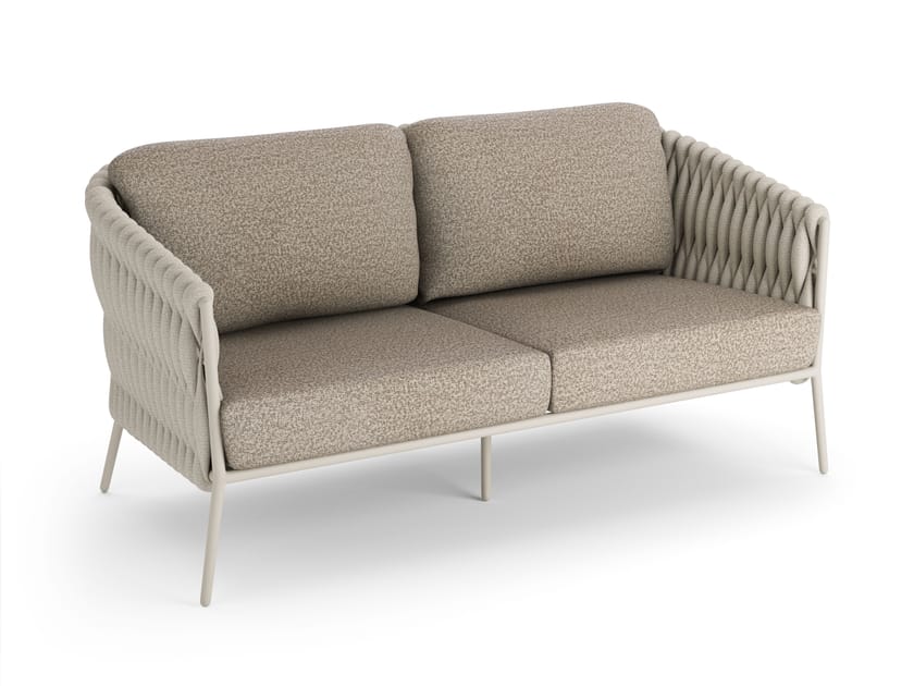 2-местный тканевый линейный садовый диван Jati Kebon Fortuna Socks ARCH-00066439