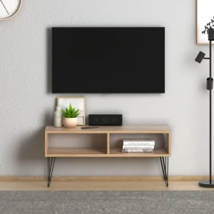 91070326 Тумба под телевизор Ismat decor F51 90x30x40 см ДСП цвет светлый орех STLM-0467932