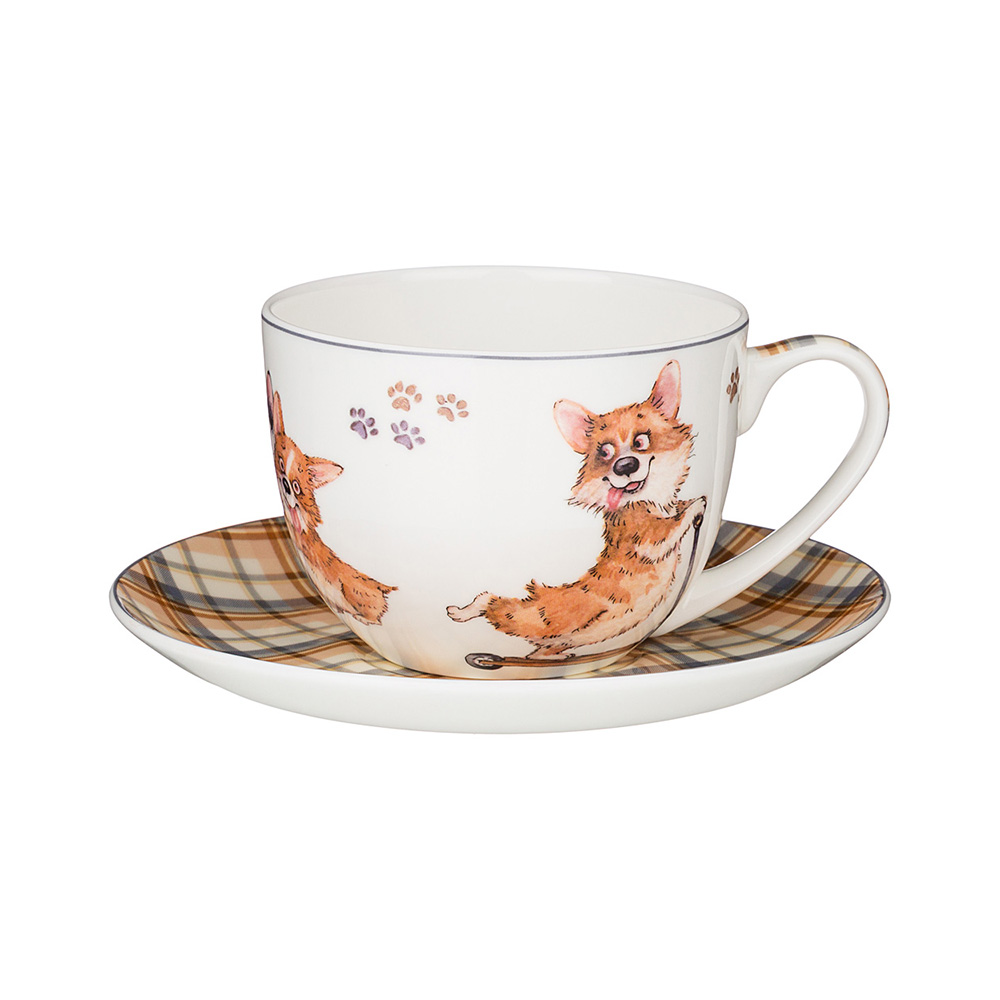 415-2179 Посуда фарфоровая Чайная пара "ЛУЧШИЕ ДРУЗЬЯ" 300 мл Lefard 