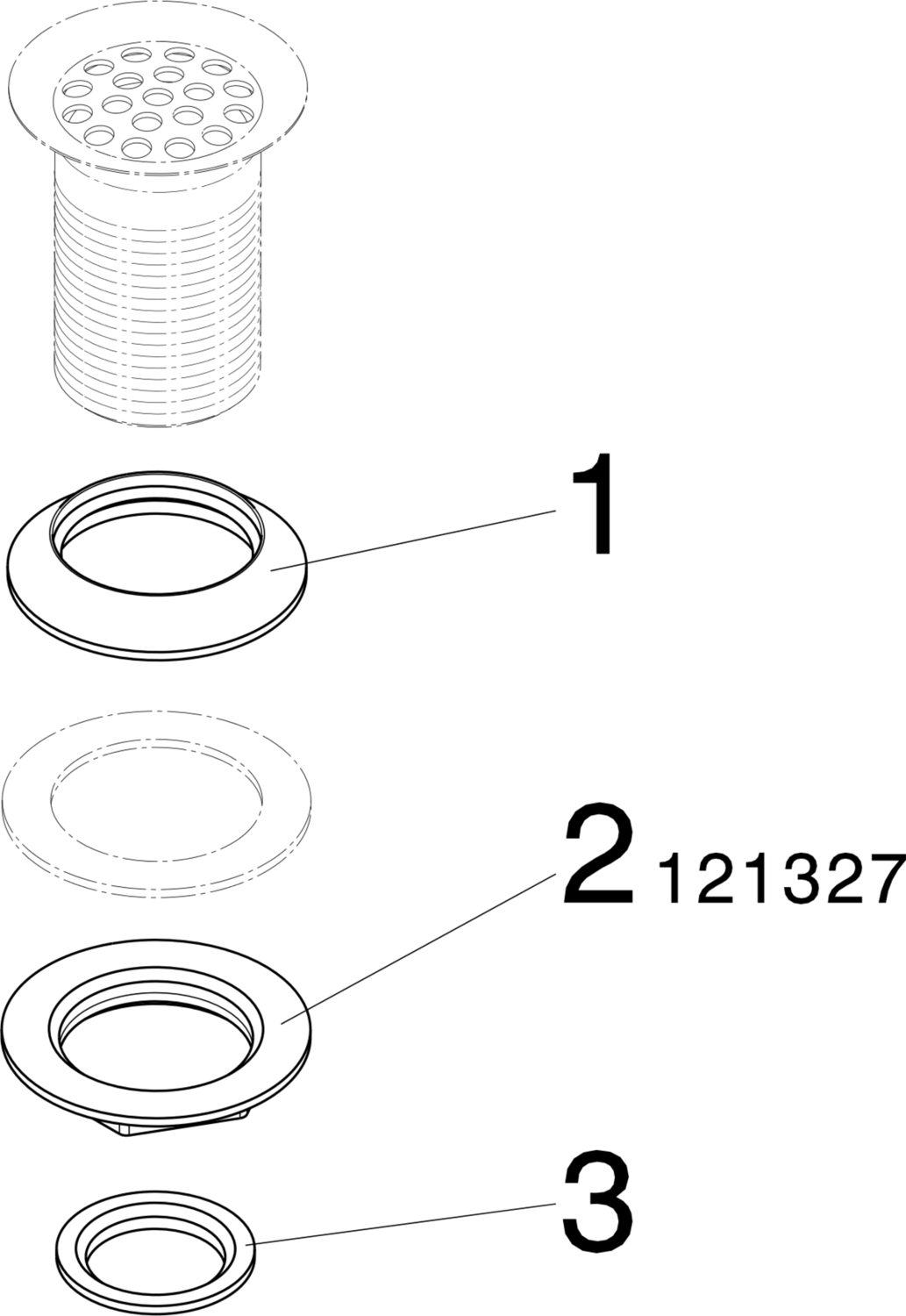 Канализационная арматура  Сифоны для умывальников и биде  Сифоны и выпуски для умывальников  Универсальные и донные клапаны VIEGA 112 936 Модель 5216.1 Santreyd  - Вид №2