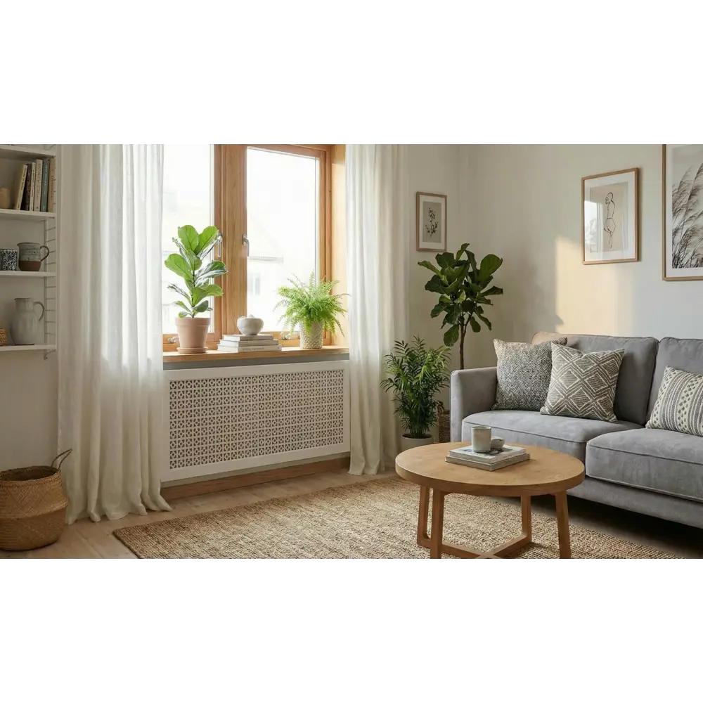 Экран радиатора Дамаско 120x60 см МДФ цвет белый 89452794 STLM-2155260 Santreyd  - Вид №5