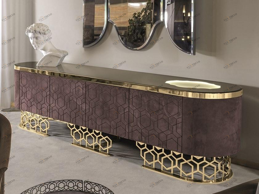 Longhi Кожаный буфет со встроенной подсветкой Loveluxe 2016 – vanity collection Y 767