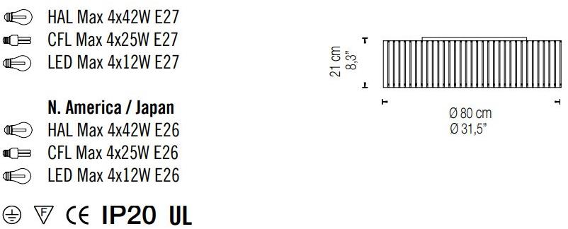 fambuena Деревянный потолочный светильник Luz oculta wood sun-id-1498863 - Вид №1