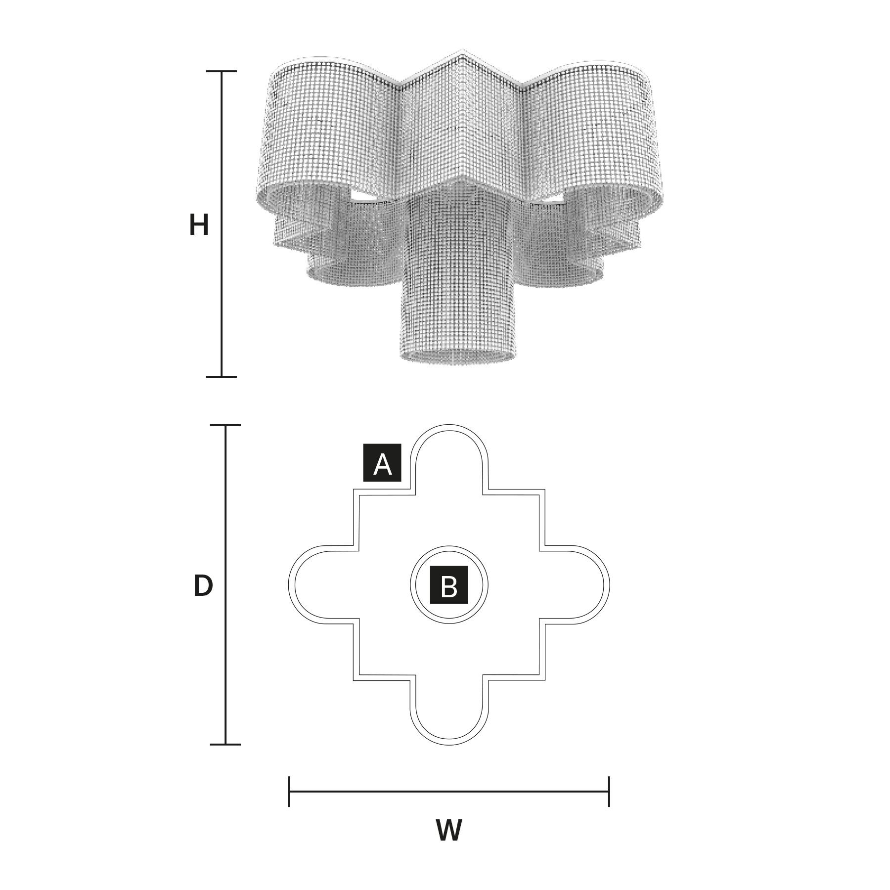 Светодиодный потолочный светильник с кристаллами Masiero Галактика ARCH-00077702 - Вид №1