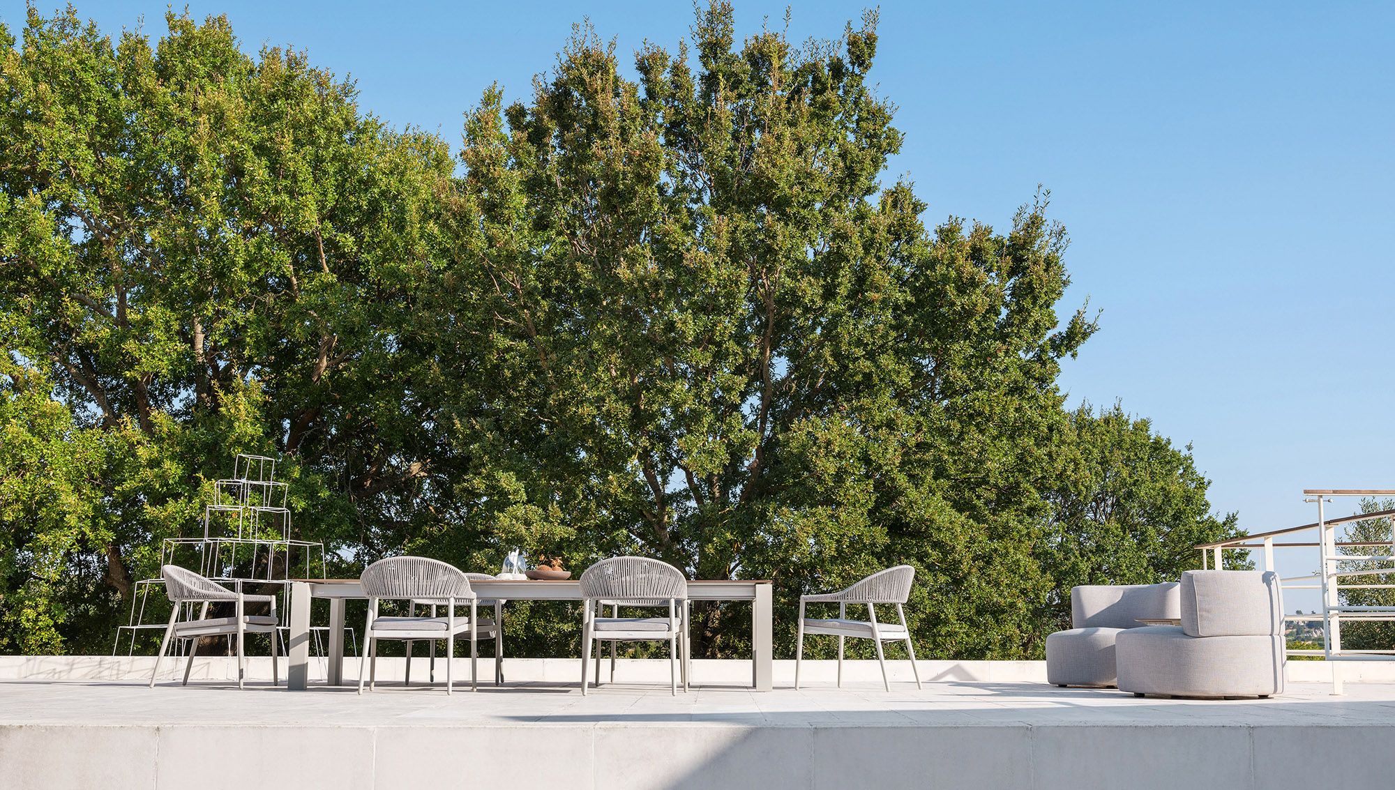 Алюминиевый выдвижной садовый стол с порошковым покрытием Varaschin дольмен ARCH-00102165 - Вид №4