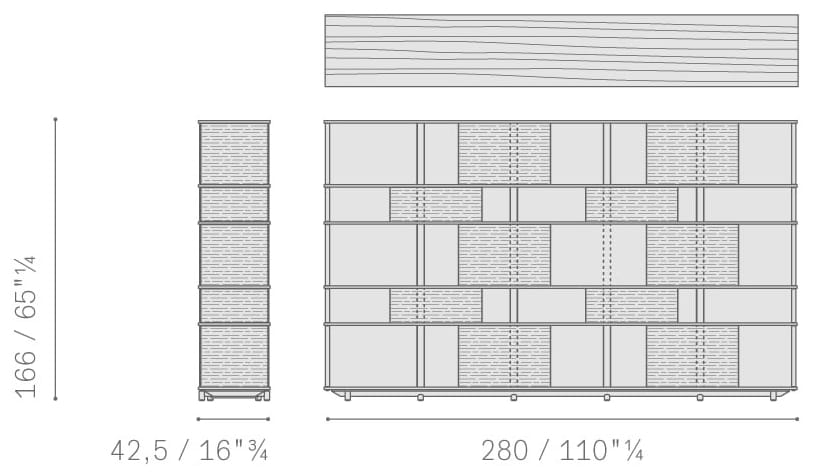 Книжный шкаф из технической ткани Poltrona Frau офис-системы управления ARCH-00087659 - Вид №7