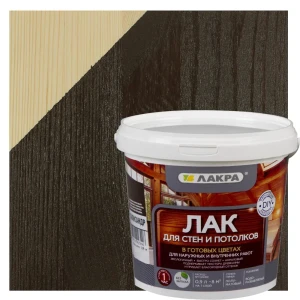 Лак тонированный для стен и потолка Лакра цвет палисандр 0.9 л 18552284 STLM-2112995