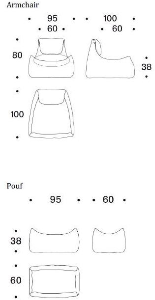 Saba Italia Мешок фасоли со съемной тканью sun-id-1388196 - Вид №2