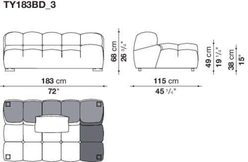 Модульный тканевый диван B&B Italia Tufty Time ARCH-00125265 - Вид №22