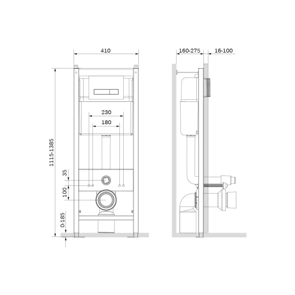 Комплект инсталляция с унитазом AM.PM Spirit V2.0 IS30251.C701700LM, безободковый с микролифтом, клавиша S цвет хром 89374361 STLM-2064056 - Вид №2