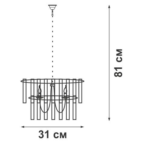 Vitaluce Эльза Дарк - хрустальная подвесная люстра на 4 лампы с черным матовым основанием 89697132 STLM-0079815 - Вид №9
