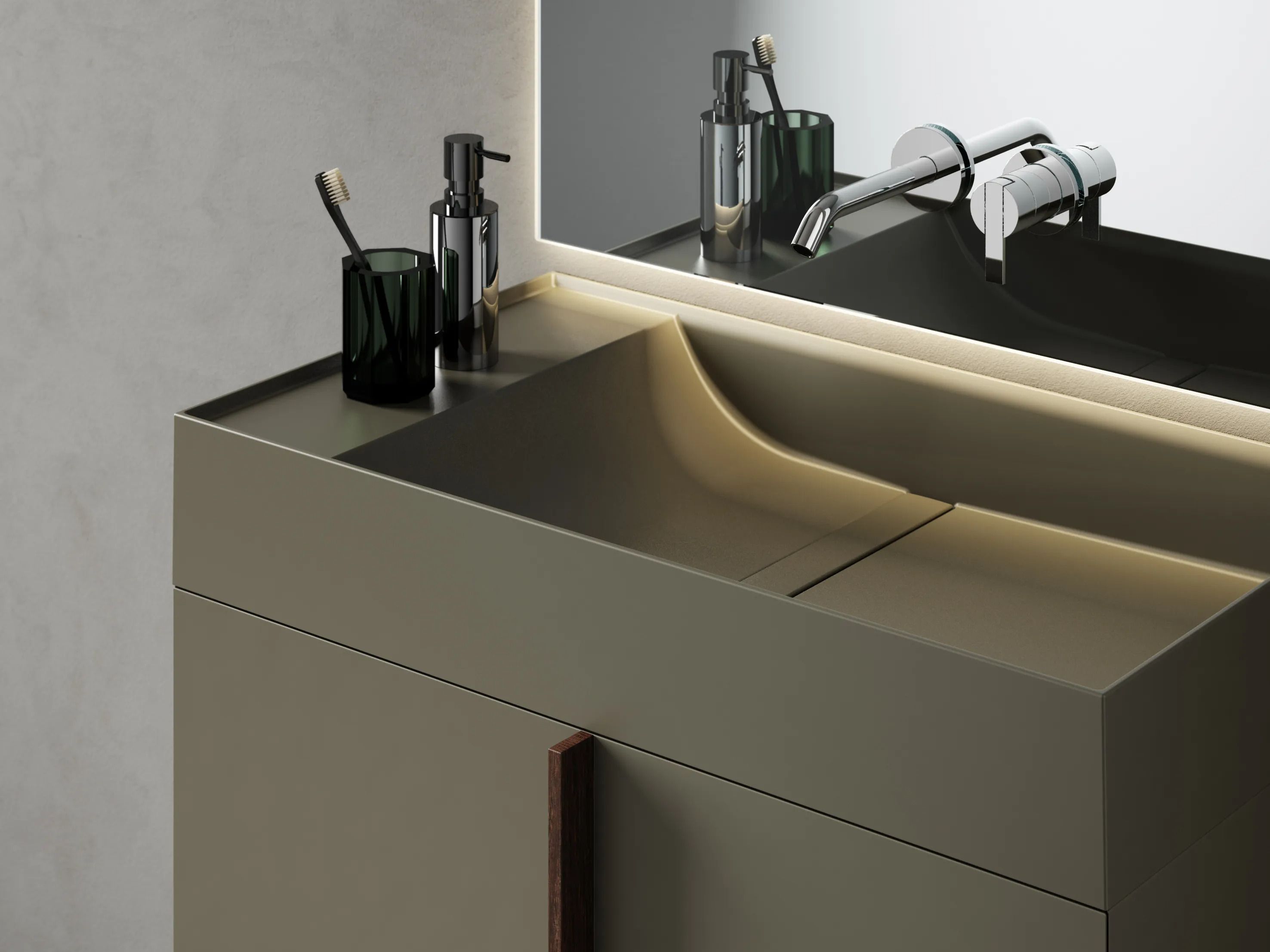 Прямоугольная столешница из твердой поверхности Inbani Paral ARCH-00105234 - Вид №3