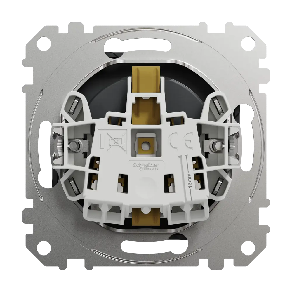 Розетка встраиваемая Systeme Electric Sedna Design с заземлением, цвет антрацит 84826904 STLM-2173672 - Вид №2