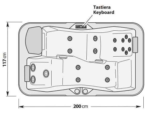 2-местный мини-бассейн для наружного применения с хромотерапией Kinedo Happy SPA ARCH-00050654 - Вид №2