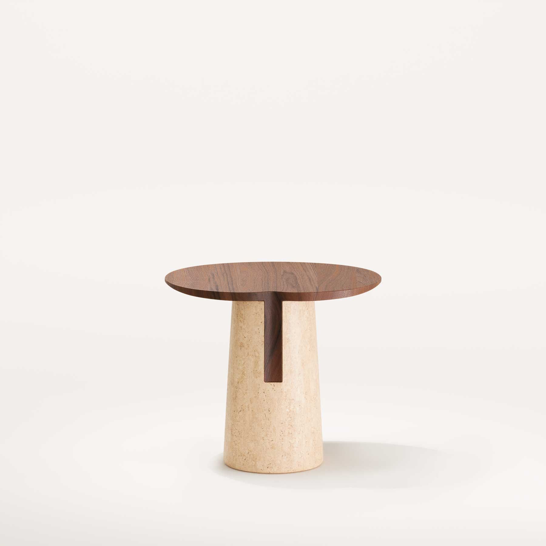 Овальный журнальный столик из дерева и травертина Wewood Anchor ARCH-00117262 - Вид №19