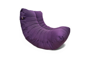 17742988 Кресло-мешок Кокон в рогожке Bahama-Violet XL К-528 Relax line