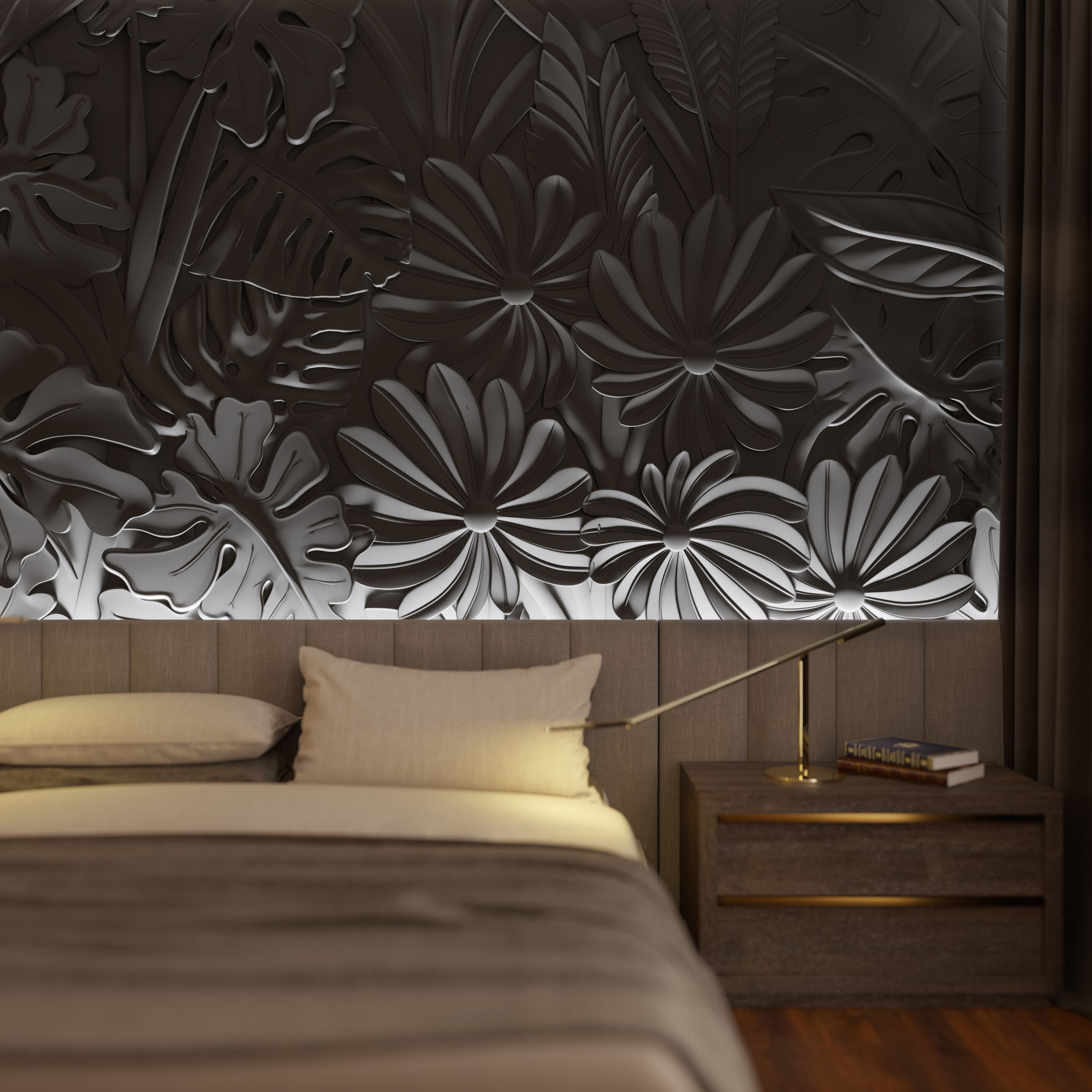 Трехмерная декоративная гипсовая панель WallDeco GREENS ARCH-00105830 - Вид №1