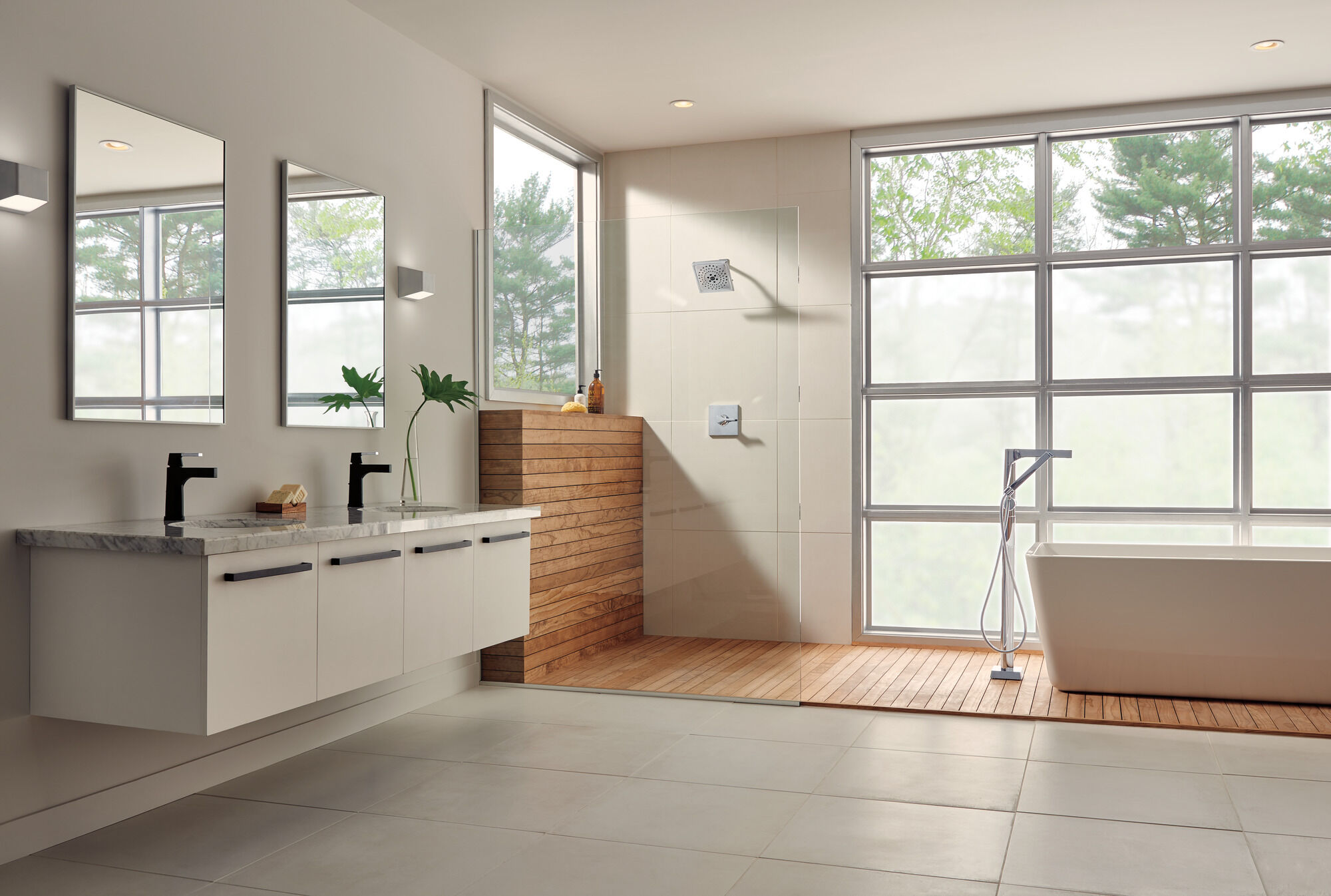 T17274 Накладка для душа Monitor® 17 серии H2Okinetic® Delta Faucet Zura Хром  - Вид №3