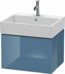 LC617504747 Тумбочка подвесная L-Cube #LC6175 584 x 459 мм Каменно-синий глянцевый лак