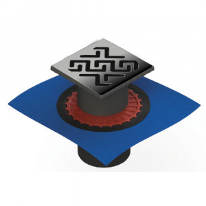 090464 Трап водосток ZENTRUM Antik 100х100  Berges ZENTRUM Antik