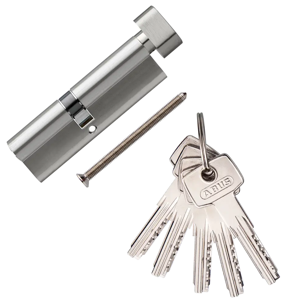 Цилиндр Abus 45х55 мм, ключ/вертушка, цвет никель 82389997 STLM-2183004 D6 - Вид №1