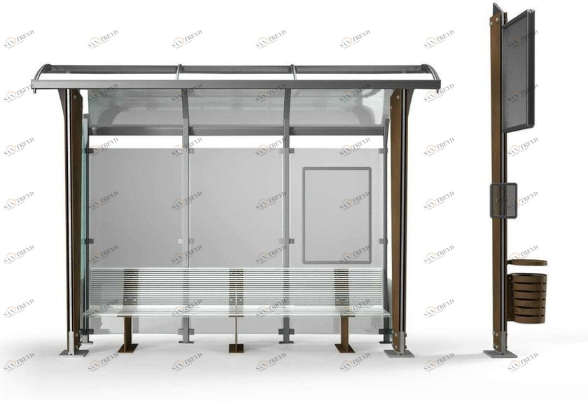 Metalco Навес Corten ™ для автобусной остановки sun-id-1363002