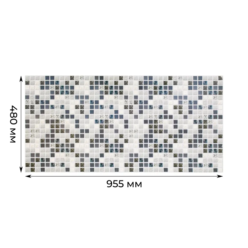 Панель ПВХ Мозаика Дымчатый кварц 3x960x480 мм 0.46 м² Santreyd STLM-2168511 - Вид №4