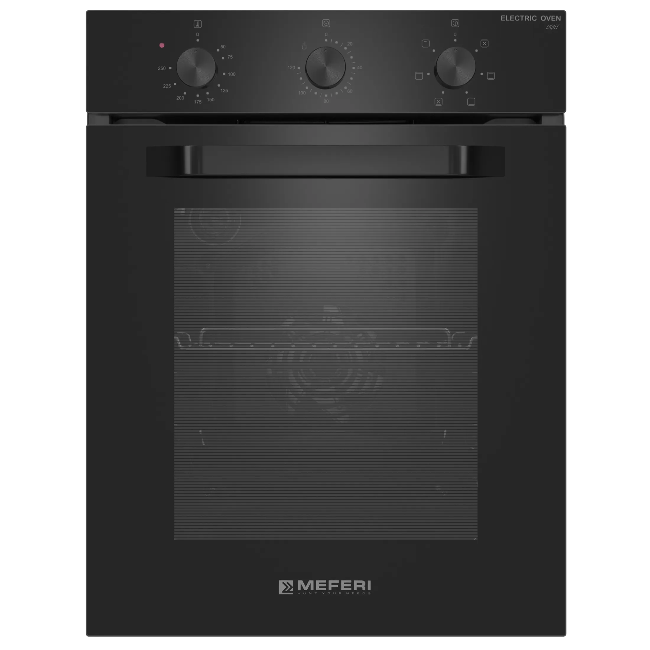 9168810 Электрический духовой шкаф Meferi MEO456BK LIGHT черный STDN-0052818