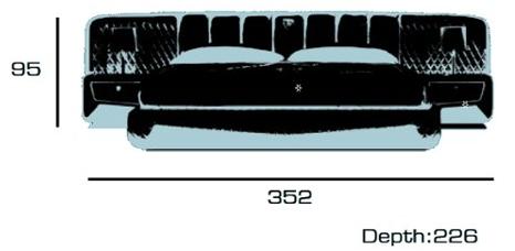 Tonino Lamborghini Casa Двуспальная кровать из кожи с обитым изголовьем Kyalami sun-id-1391178 - Вид №2