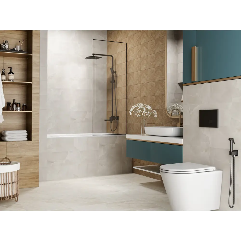 Плитка настенная Mersey Onyx A0554D14108 20x40 см 1.6 м² матовая цвет бежевый Santreyd STLM-2018893 - Вид №7