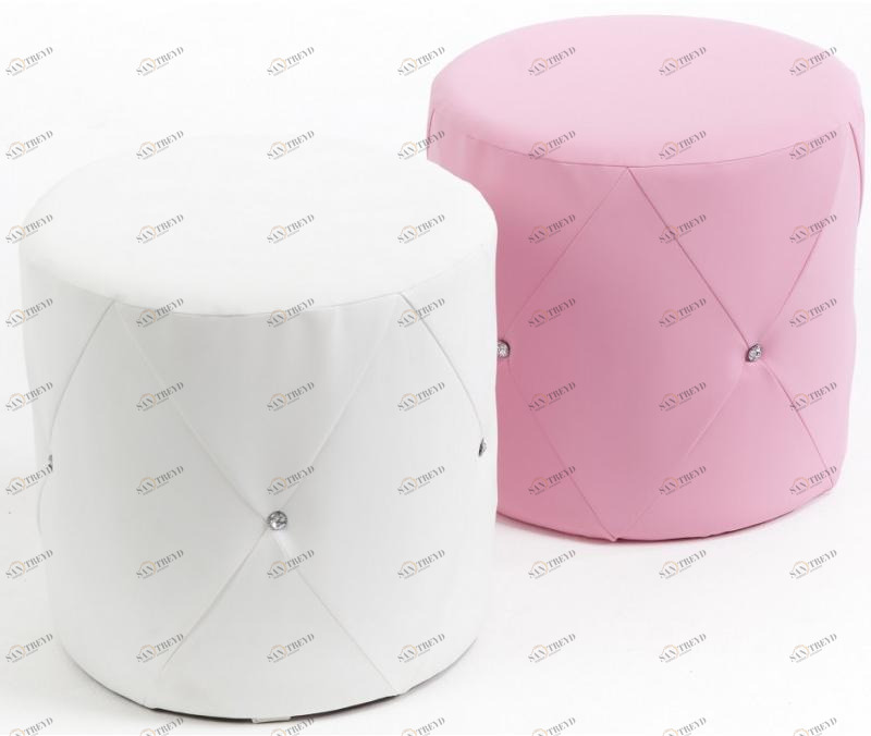 Пуфик ABC-KING круглый розовый со стразами Сваровски 4631147959447