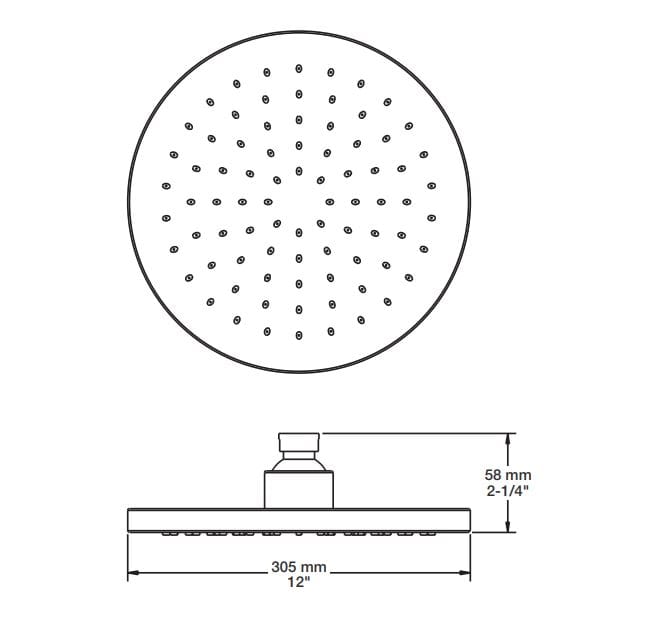 Круглая потолочная душевая головка BARIL TET-1210-01 ARCH-00062327 - Вид №2