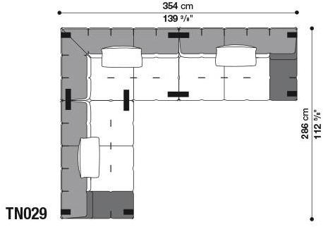 B&B Italia Модульный угловой диван из ткани Tufty-too sun-id-1506777 - Вид №13