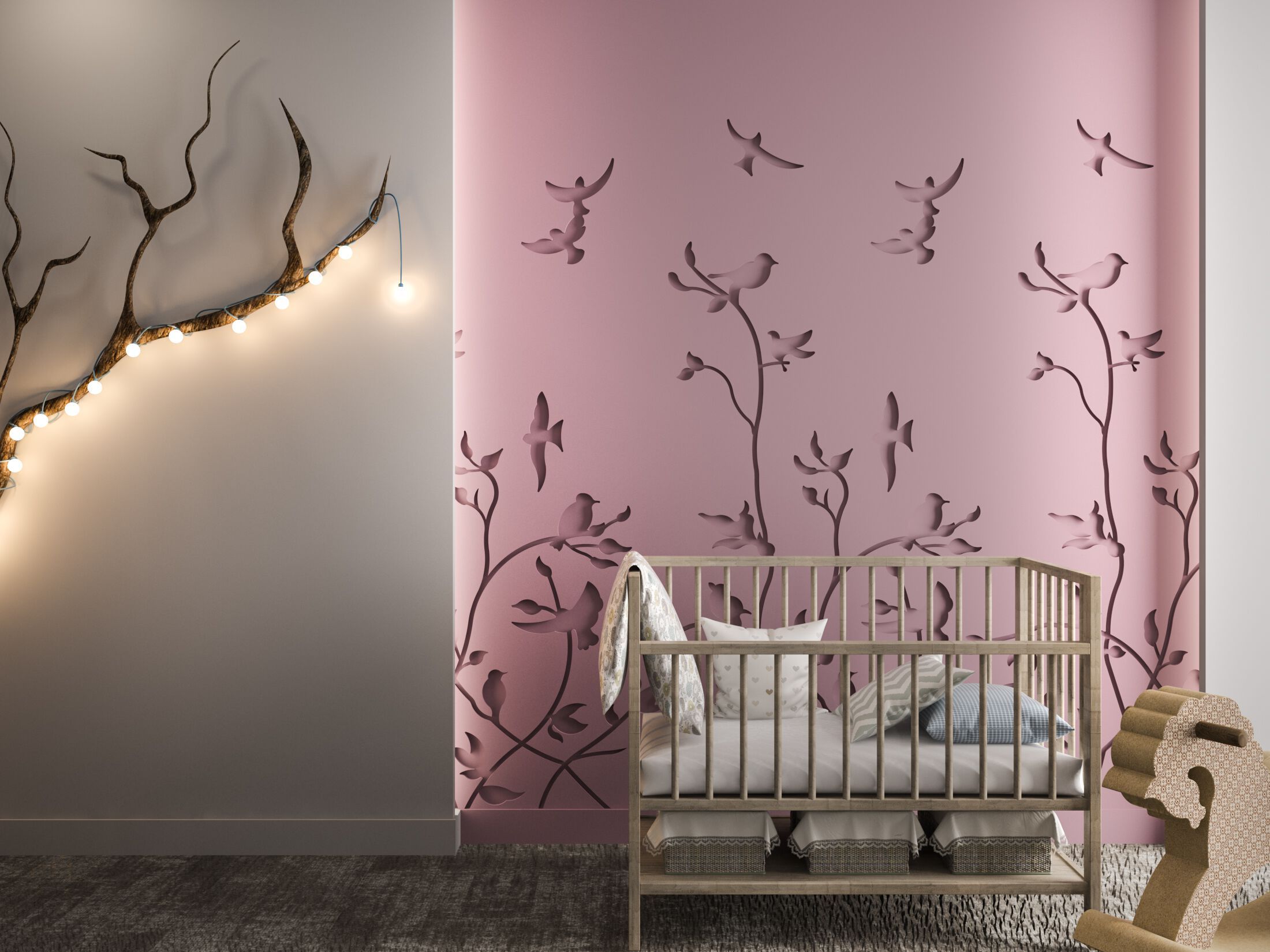 Трехмерная декоративная гипсовая панель WallDeco SPRING TREE ARCH-00038626