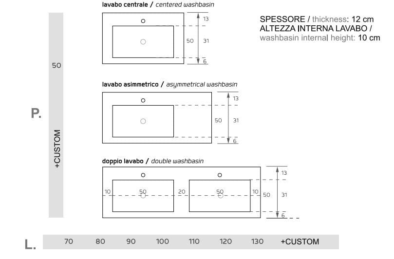 Двойная подвесная раковина Luxolid® Relax Design Big ARCH-00095920 - Вид №2