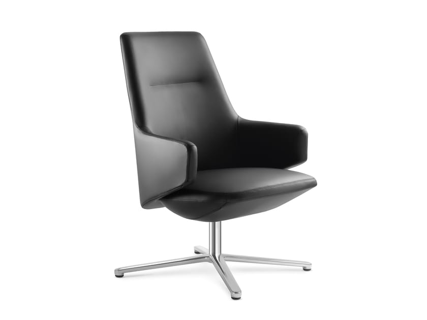 Кожаное вращающееся кресло с подлокотниками LD Seating Melody Lounge ARCH-00094567