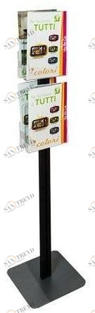 STUDIO T Двусторонняя напольная подставка из металла для брошюр Inuno Inunostick2b