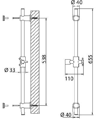 39177600 Штанга душевая Bandini Stel Santreyd  - Вид №1