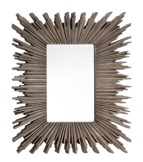 Зеркало прямоугольное настенное серебро Darcey PUSHA ДИЗАЙНЕРСКИЕ 062649 Серебро  - Вид №1