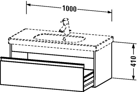 KT666801414 Ketho Тумбочка подвесная Терра, декор Duravit - Вид №1