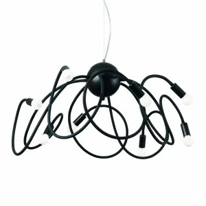Подвесная люстра Ideal Lux Multiflex SP8 Nero IDEAL LUX ДИЗАЙНЕРСКИЕ, MULTIFLEX 108353 Черный