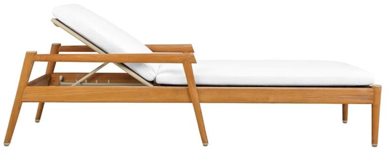 JANUS et Cie Садовая кушетка из тикового дерева с подлокотниками Konos sun-id-1370020 - Вид №2