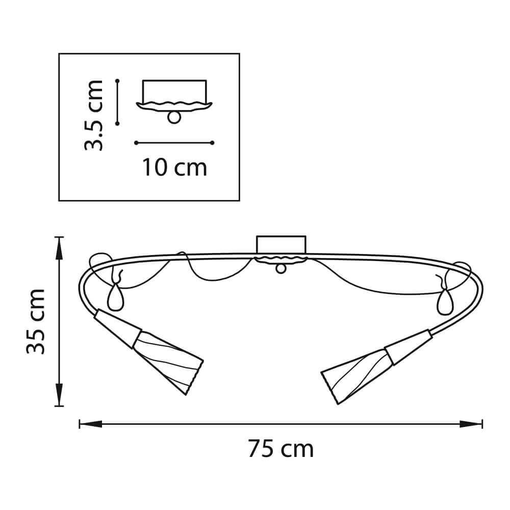 Потолочная люстра Lightstar Aereo 711061 LIGHTSTAR ДИЗАЙНЕРСКИЕ, AEREO 00-3888603 Белый  - Вид №2